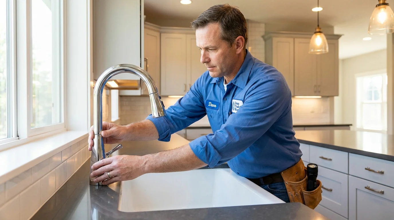 Kitchen faucet installation by Johns Plumbing LLC in Stonewall
